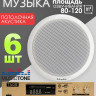 MusicTone MT04-6 Акустика потолочная 6шт. с усилителем