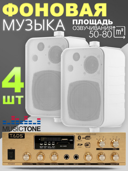 MusicTone MT03W Комплект акустики для кафе