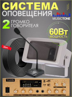 MusicTone RMT60 Уличная cистема оповещения и музыкальной трансляции с микрофоном