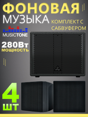 MusicTone MT300B - Акустика для кафе бара ресторана с сабвуфером