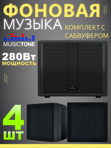 MusicTone MT300B - Акустика для кафе бара ресторана с сабвуфером